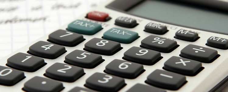 Close up van een rekenmachine.