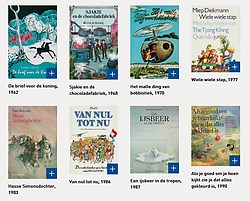 Covers van acht kinderboeken.