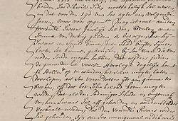Detail van een pagina met een oud handschrift.