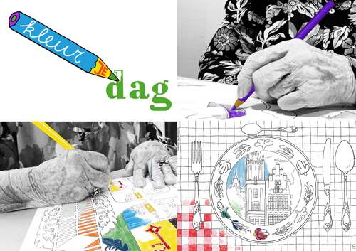 Collage van het project 'Kleur je dag'.